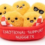WHAT DO YOU MEME? Emotional Support Nuggets by Relatable – Valentines Day Gifts, Cute Valentines Plushies Set, Squishy Stuffed Animals with Carrying Basket, Includes 5 Plush : Toys & Games