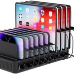 60W Charging Station for Multiple Devices, 10-Port USB Fast Charging Station with Adjustable Dividers - Device Organizer Charging Dock for iPhone, Android, iPad, Tablets & More : Cell Phones & Accessories