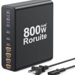 800W USB C Charging Station, 120W PD GaN5 Super Fast USB C Charger Block-10 Port, Type C for PC Laptop MacBook Pro/Air Charger Compatible with iPhone 17 16 15 14 13 12 Pro Max, iPad, Galaxy (Black) : Cell Phones & Accessories