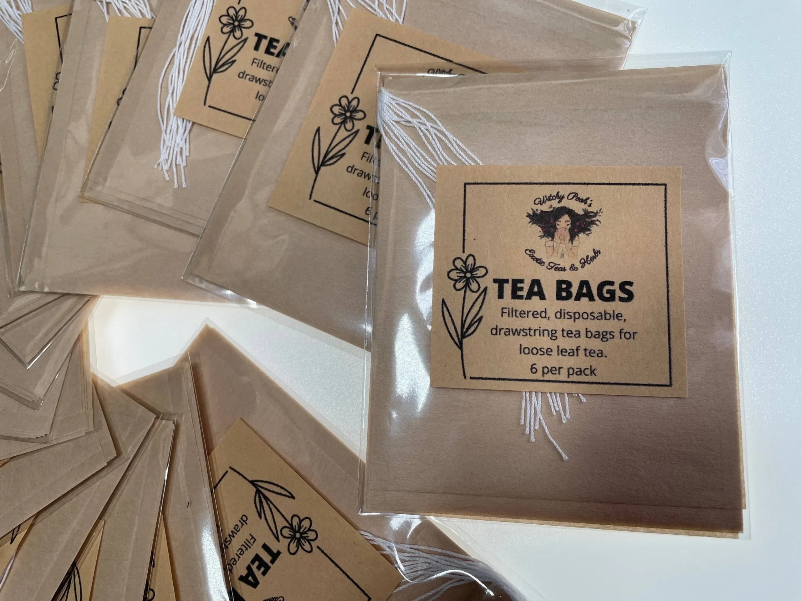 Tea Bags Disposable 6pk
