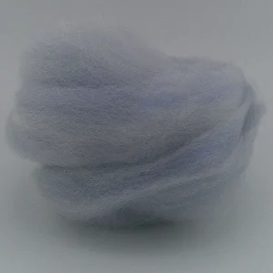 Ghost Grey - Hand Dyed Purple Fiber Roving - 0.17 oz / 5 g - Falkland Wool