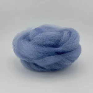 Blueberry Milk - Hand Dyed Purple Fiber Roving - 0.17 oz / 5 g - Falkland Wool