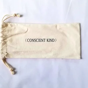 100% Unbleached Cotton Canvas Bag With Drawstring
