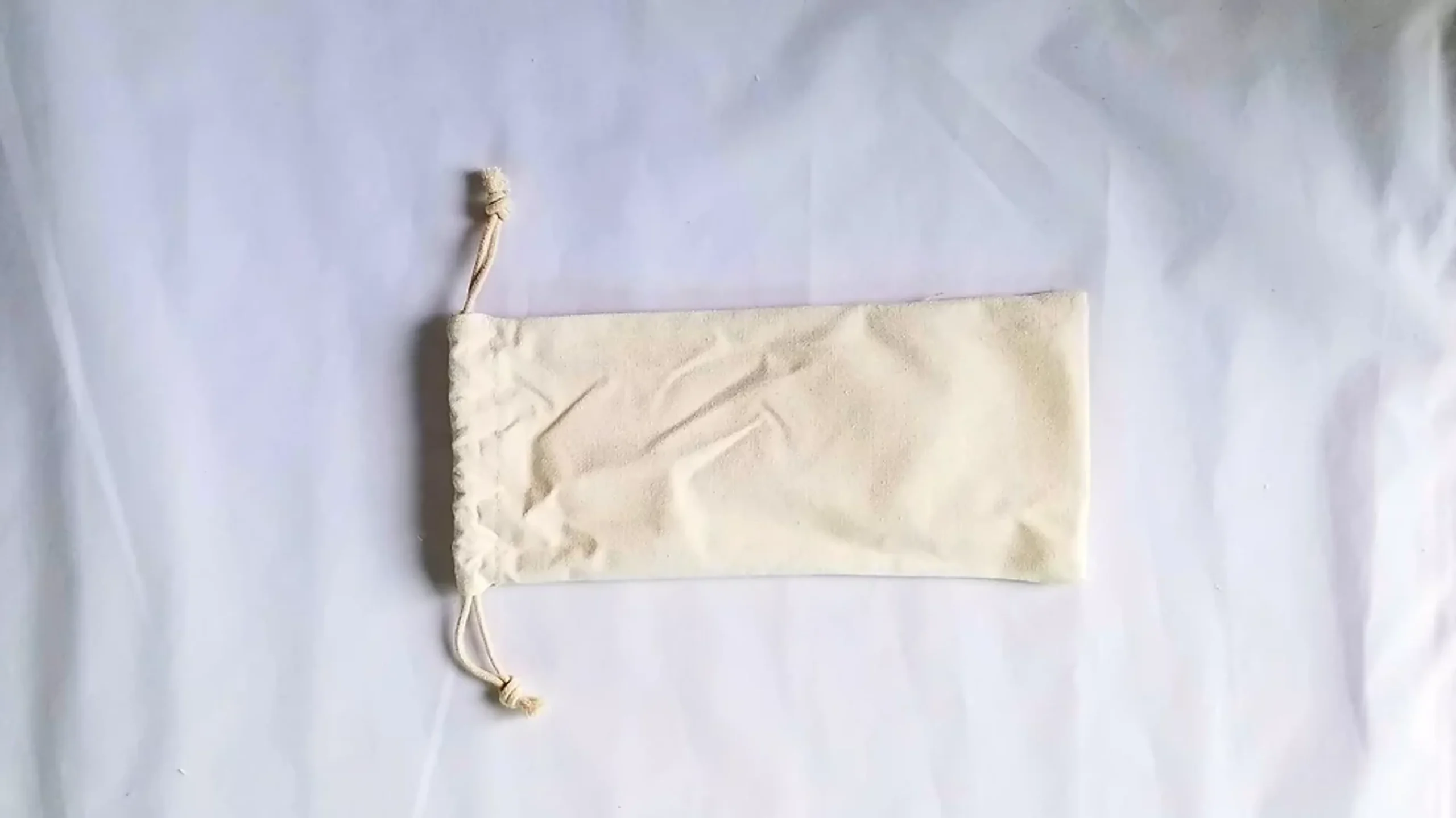 100% Unbleached Cotton Canvas Bag With Drawstring - Image 2