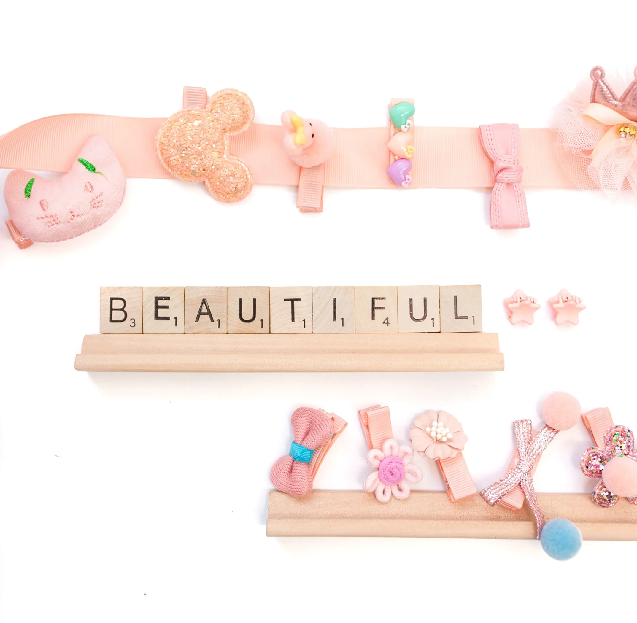 Light Pink Kids Hair Accessories Gift Box (18 pieces/ Gift Set) - Image 3
