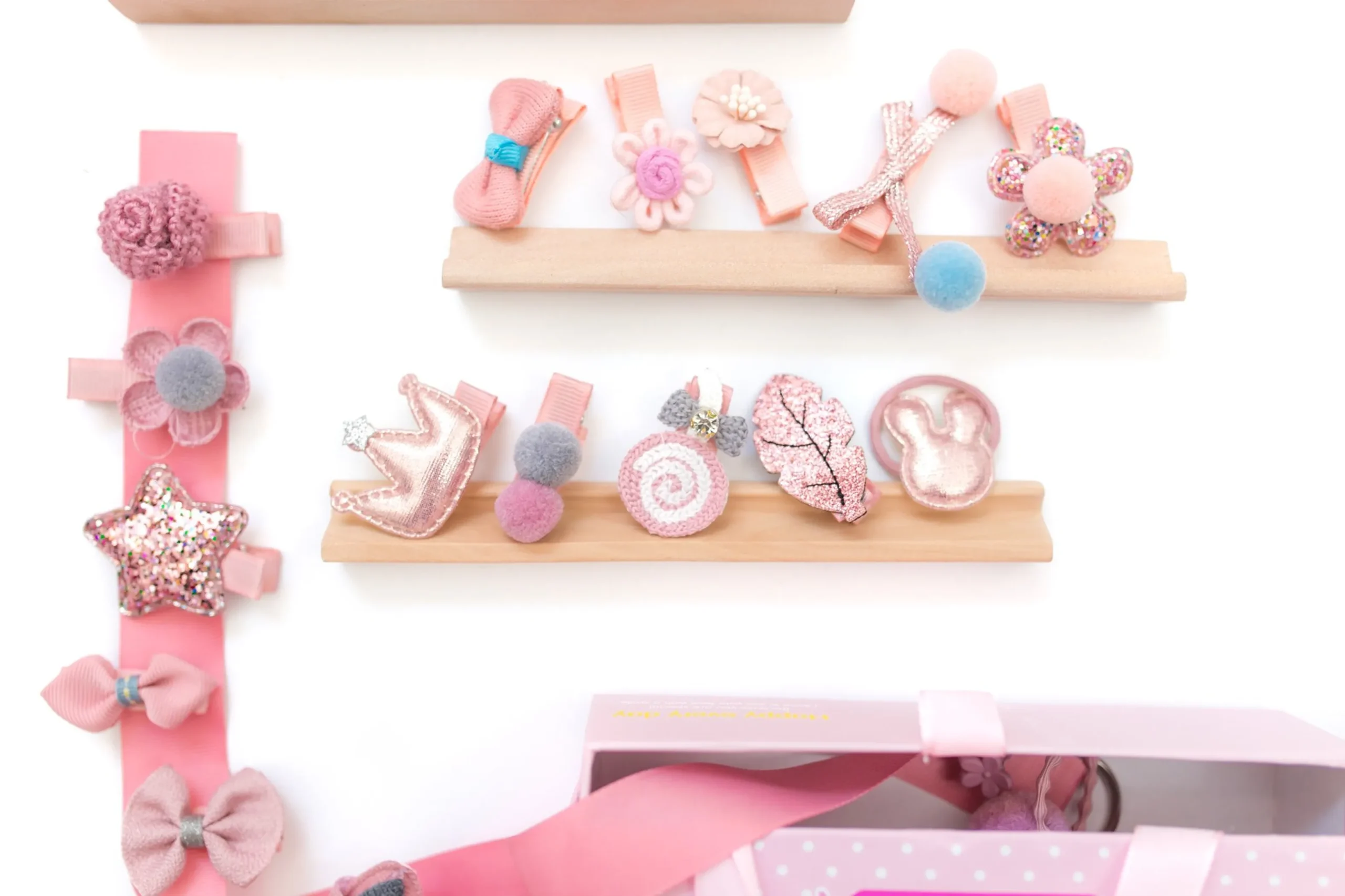 Light Pink Kids Hair Accessories Gift Box (18 pieces/ Gift Set) - Image 5