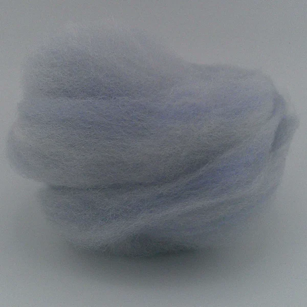 Ghost Grey - Hand Dyed Purple Fiber Roving - 0.17 oz / 5 g - Falkland Wool