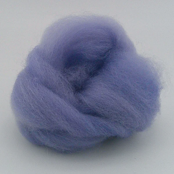 Lavender Haze - Hand Dyed Purple Fiber Roving - 0.17 oz / 5 g - Falkland Wool