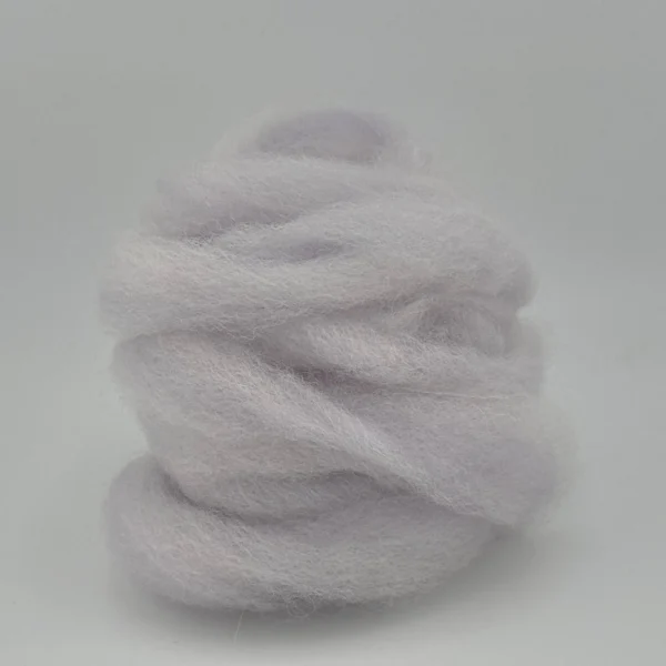 Purplish Grey - Hand Dyed Purple Fiber Roving - 0.17 oz / 5 g - Falkland Wool