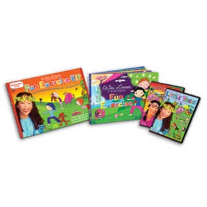 Children's Yoga DVD, CD, Activity Book & Game Cards Kit