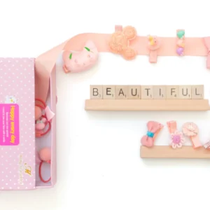 Light Pink Kids Hair Accessories Gift Box (18 pieces/ Gift Set)