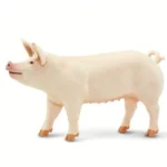 Large White Pig Figurine