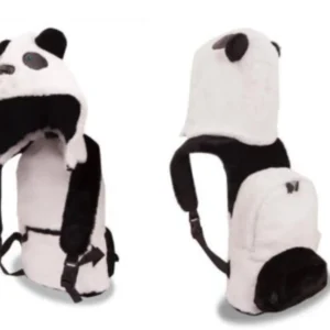 Panda - Hooded Backpack - Water-repellent
