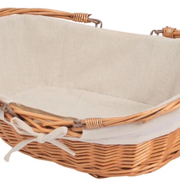 19.5" Honey Finish Willow Basket