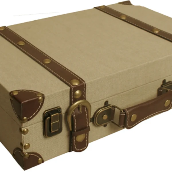 Light Tan Canvas Suitcase