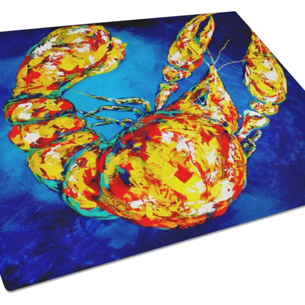 Shellfish Glass Cutting Board Large