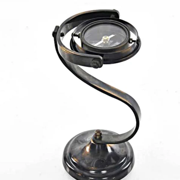 Fully Functional Gimbaled Compass on Brass Stand