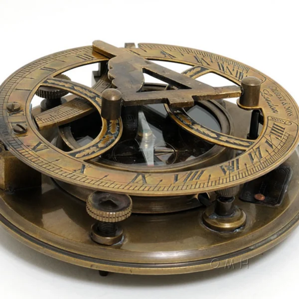 Fully Functional Sundial Compass in Wooden Box (Large)