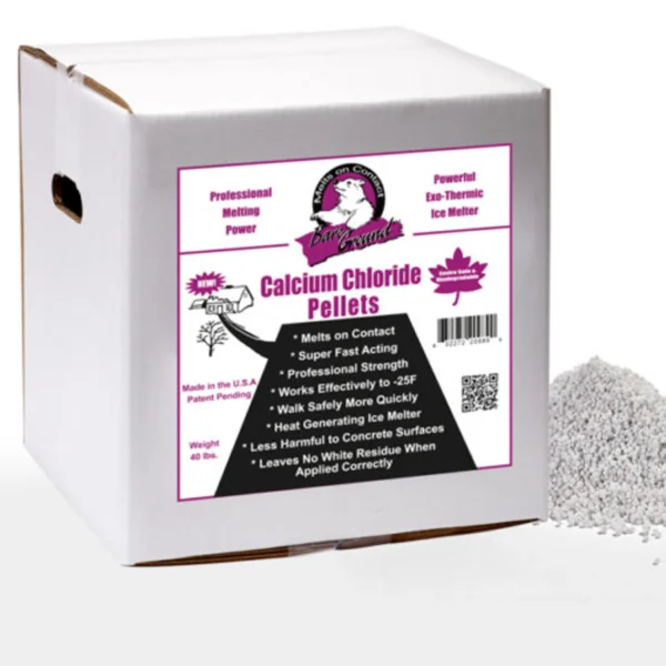 40lb Box of Bare Ground Coated Granular Ice Melt w/ Calcium Chloride Pellets
