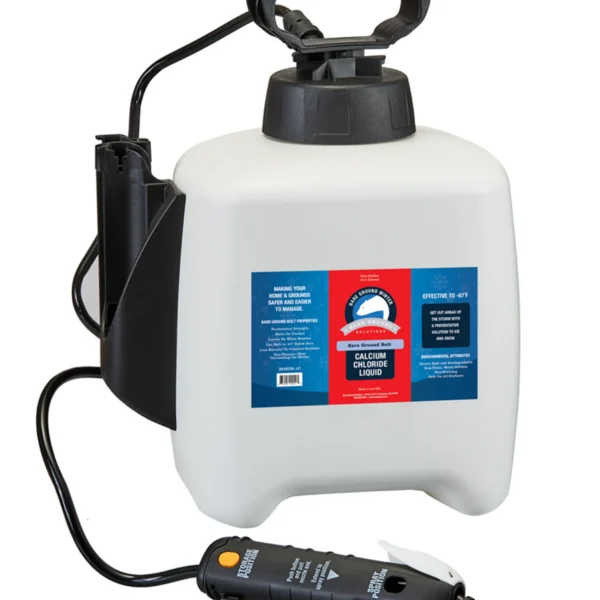 Bolt Deluxe system w/ pump sprayer and 1 gallon of Bolt Calcium Chloride liquid deicer