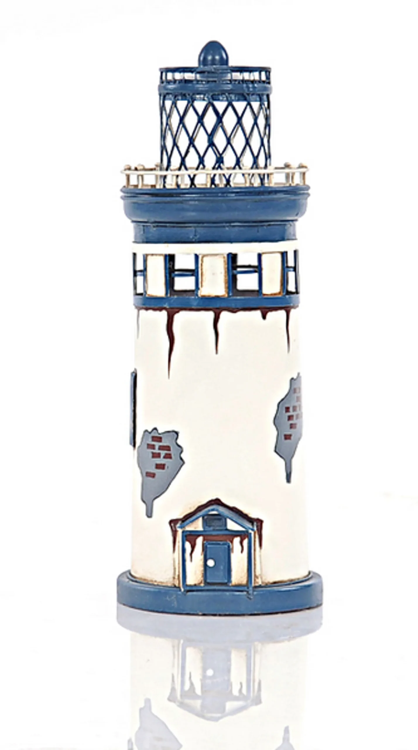 640901136110.0.td_size_1 Painted Vintage Lighthouse Metal Frame Art Decor - Image 1