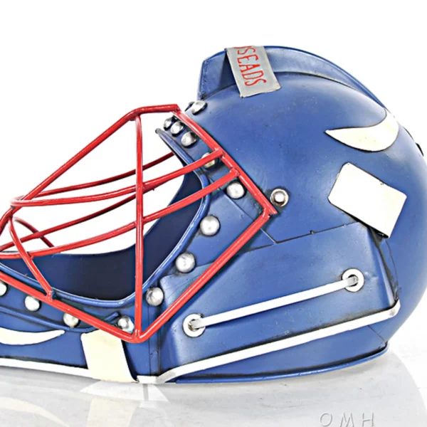 Blue and White Baseball Helmet Model