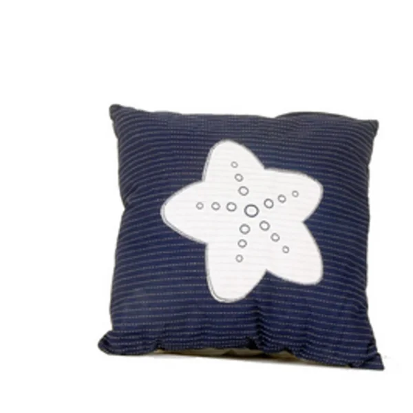 Anne Home - Blue Pillow White Star