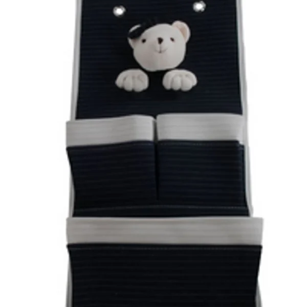 Anne Home - Bear-Themed 3-Pocket Wall Hanger Toy Storage