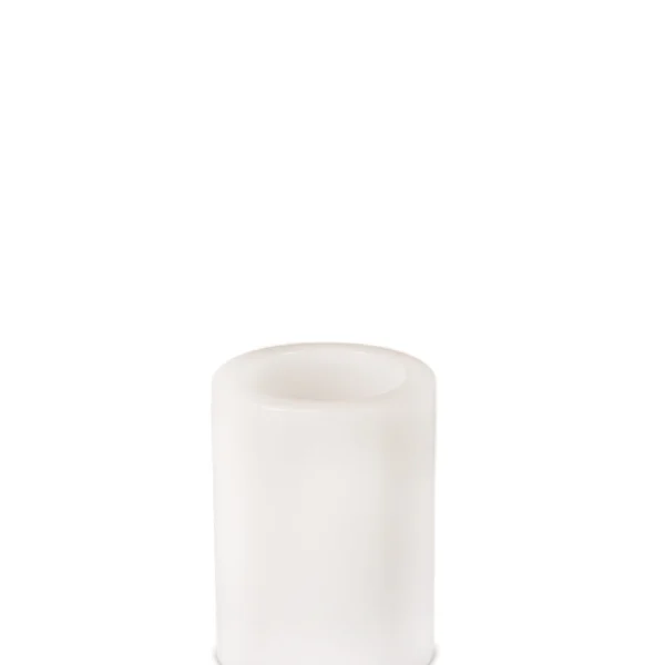 LED Wax Pillar Candle (Set of 6) 3"Dx4"H Wax/Plastic - 2 C Batteries Not Included
