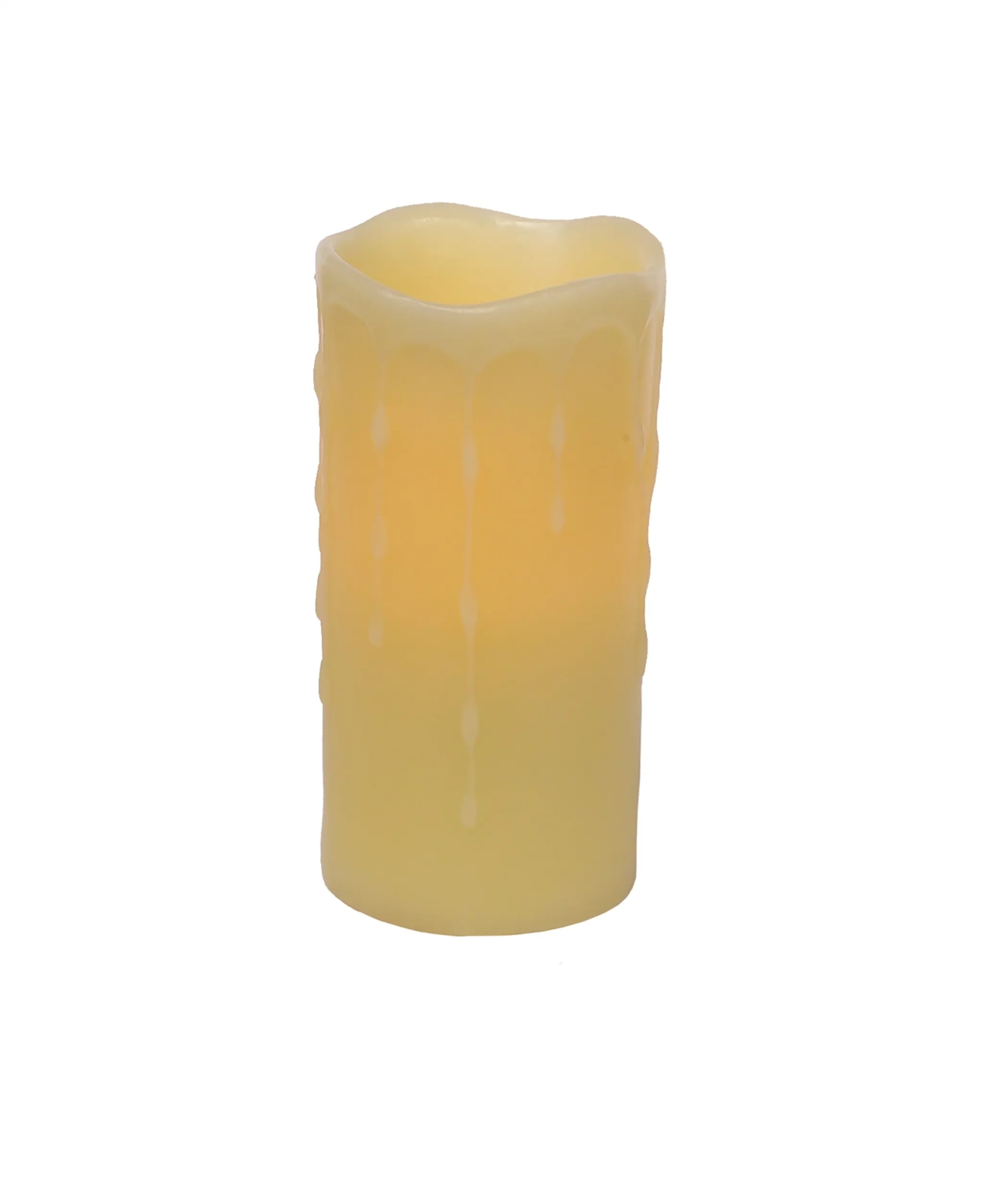746427386012.0.td_size_1 LED Wax Dripping Pillar Candle (Set of 4) 3"Dx6"H Wax/Plastic - 2 C Batteries Not Included - Image 1