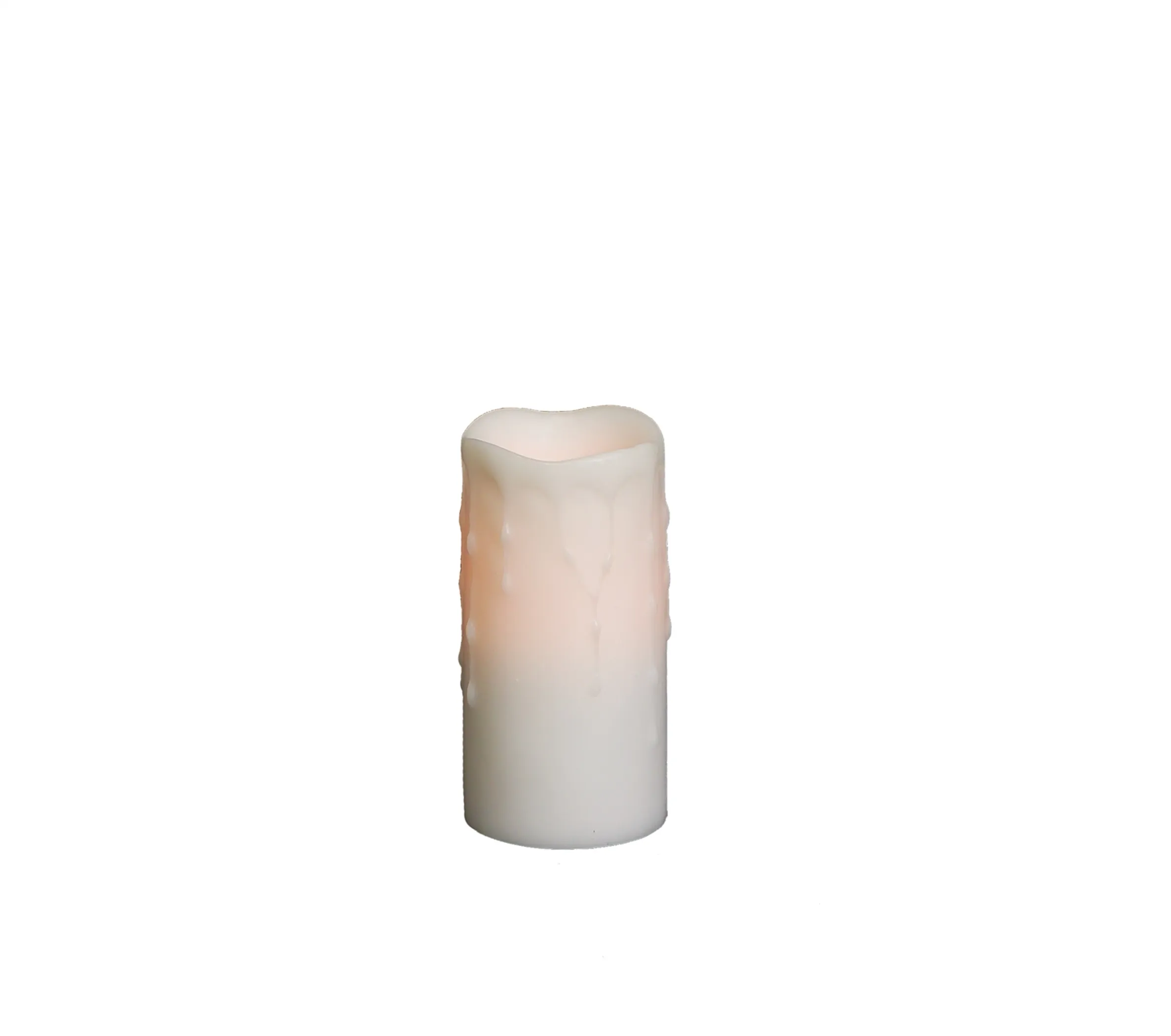 746427453752.0.td_size_1 LED Wax Dripping Pillar Candle (Set of 4) 3"Dx6"H Wax/Plastic - 2 C Batteries Not Included - Image 1