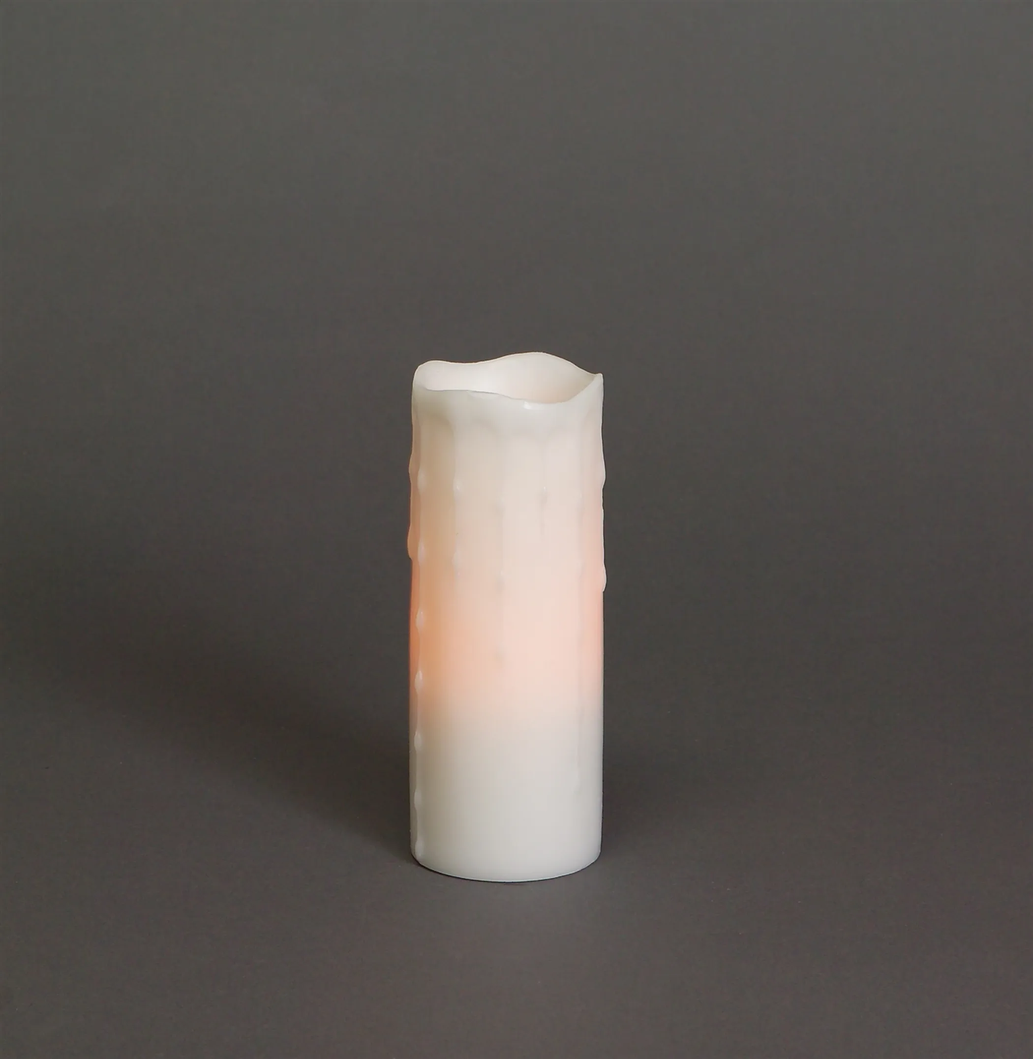 746427453769.0.td_size_1 LED Wax Dripping Pillar Candle (Set of 3) 3"Dx8"H Wax/Plastic - 2 C Batteries Not Included - Image 1