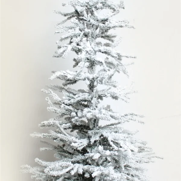 Flocked Tree with Burlap Base 100 Clear Bright Lights 48"H PVC/Metal/Burlap