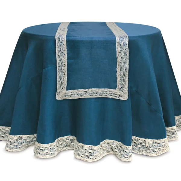 Table Runner with Crocheted Edge (Set of 6) 70''L Polyester