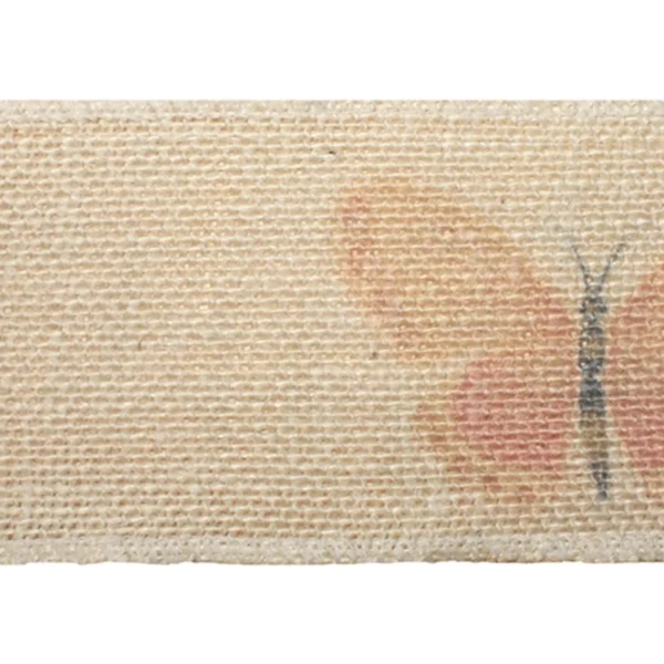 Butterfly Fabric Ribbon (6 Rolls) 3" x 3.3 Yds. Wired Jute