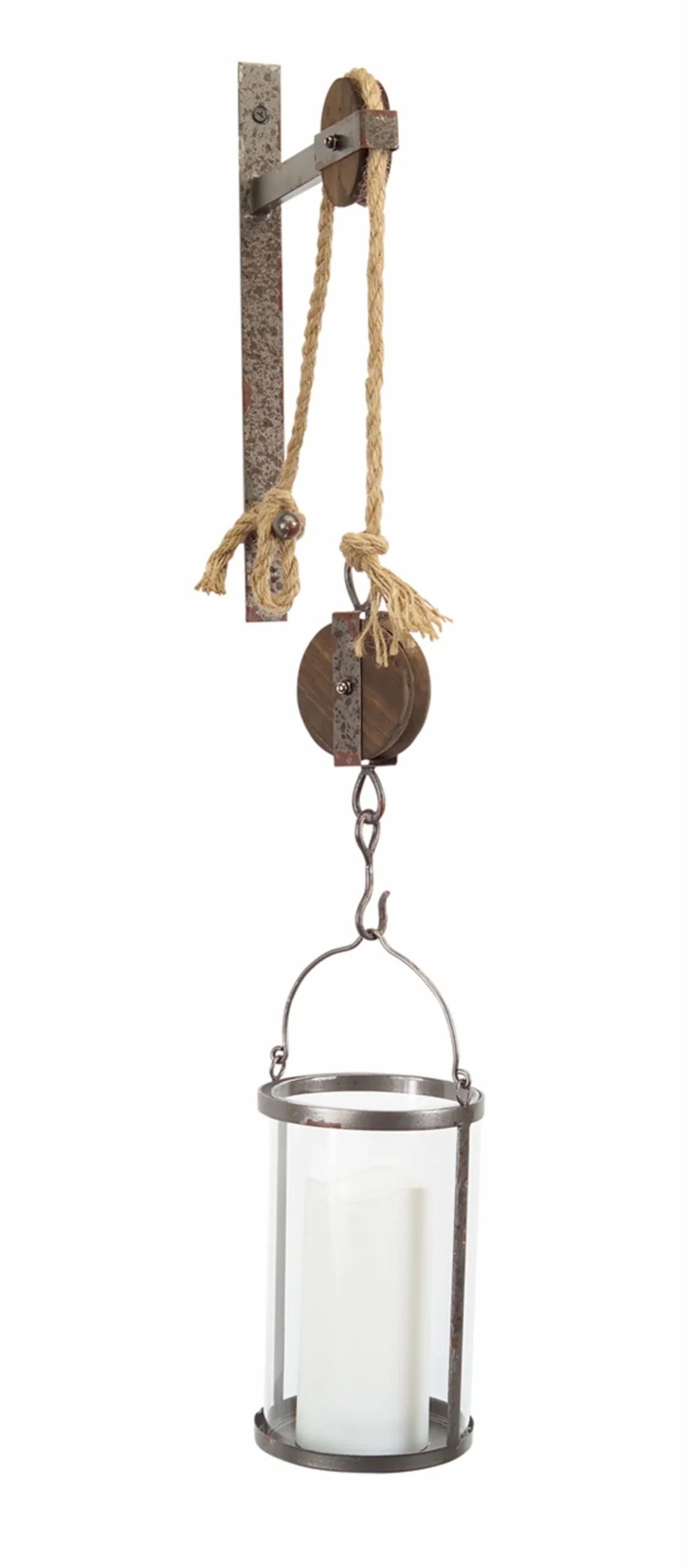 746427588683.0.td_size_1 Pulley Mounted Canister 31"H Metal/Glass - Image 1