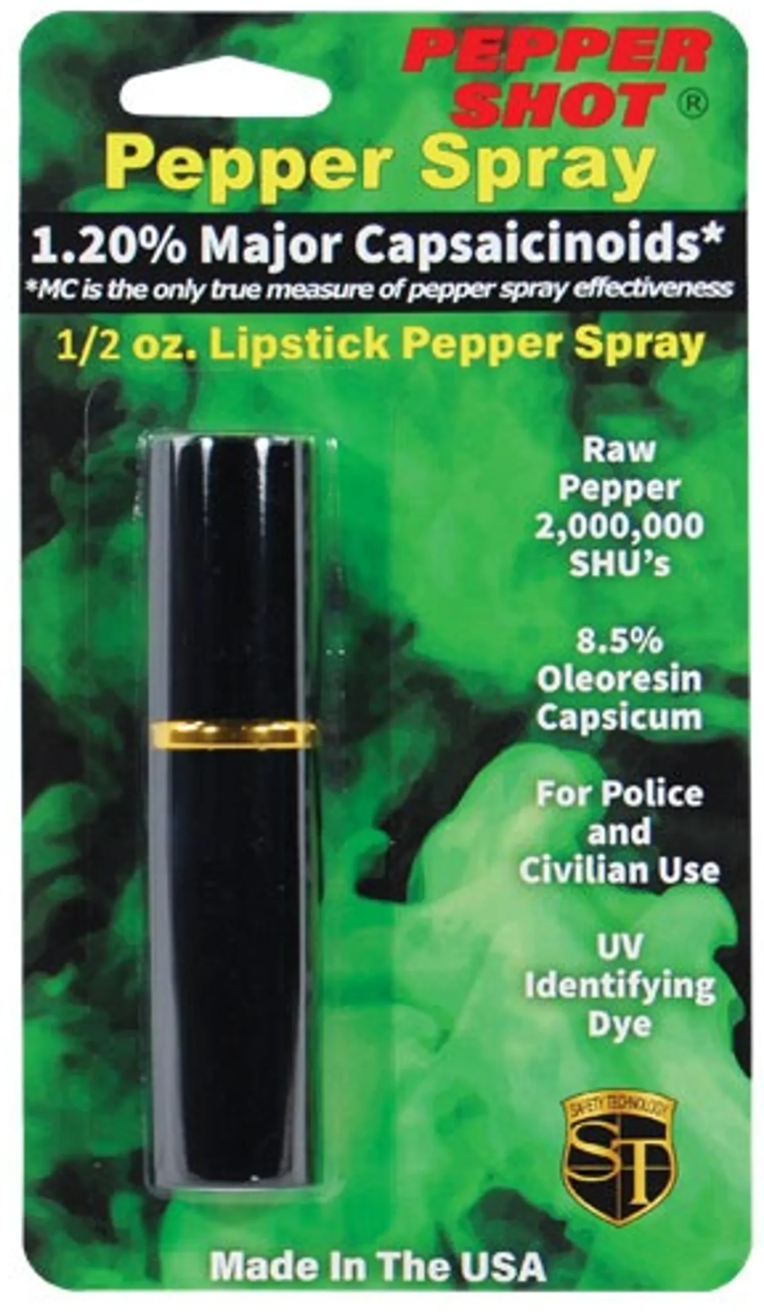 747670201619.0.td_size_1-1.webp Pepper Shot 1.2% Mc 1/2 Oz Lipstick Pepper Spray - Image 1