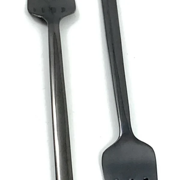 Vibhsa Dinner Forks Set of 6 Pieces (Stainless Steel, Black Glossy)