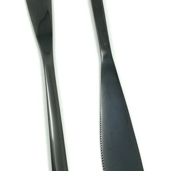 Vibhsa Dinner Knives Set of 6 Pieces (Stainless Steel, Black Glossy)
