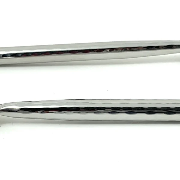 Vibhsa Appetizer Forks and Dessert Spoons Set of 8 Pieces (Stainless Steel, Black Glossy)