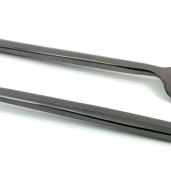 Vibhsa Dinner Forks and Dinner Spoons Set of 8 Pieces (Stainless Steel, Black Glossy)