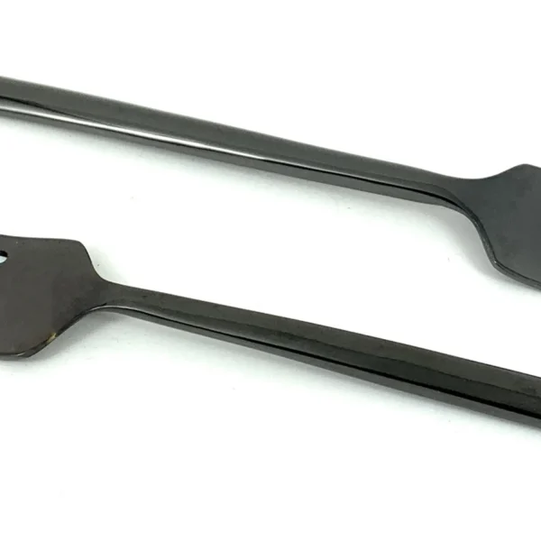 Vibhsa Salad Appetizer Forks Set of 6 Pieces (Stainless Steel, Black Glossy)