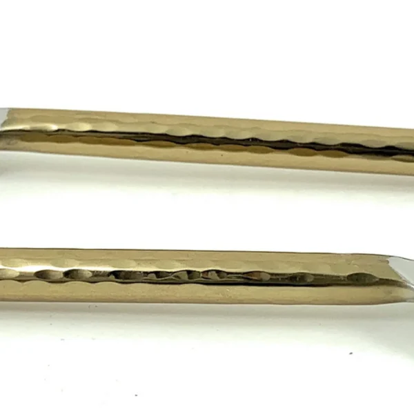 Vibhsa Golden Dinner Forks and Dinner Spoons Set of 8 Pieces (Cut Hammered, Stainless Steel)