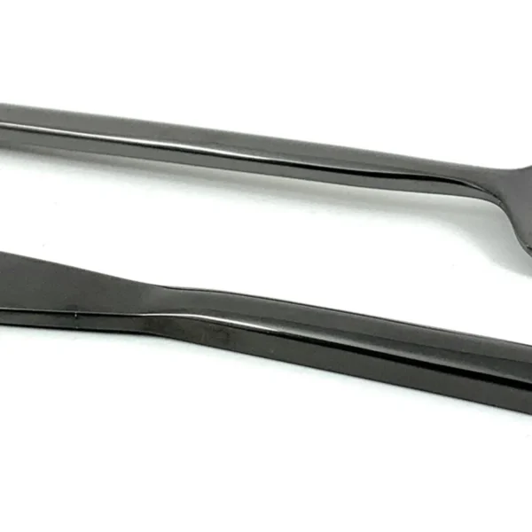 Vibhsa Golden Dinner Forks and Dinner Knives Set of 8 pieces (Cut Hammered, Stainless Steel)