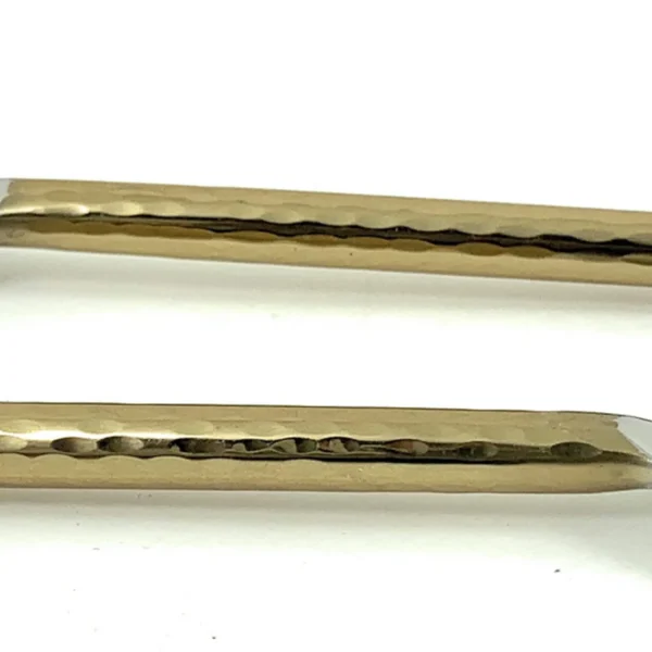 Vibhsa Golden Dinner Forks and Dinner Spoons Set of 12 Pieces (Cut Hammered, Stainless Steel)