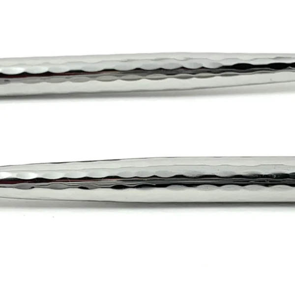 Vibhsa Stainless Steel Soup spoons Set of 6 Pieces (Hammered, Silver Glossy)