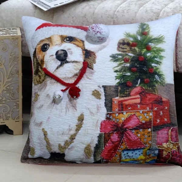 Chicos Home 20" x 20" Christmas Throw Pillow for couch-Dog
