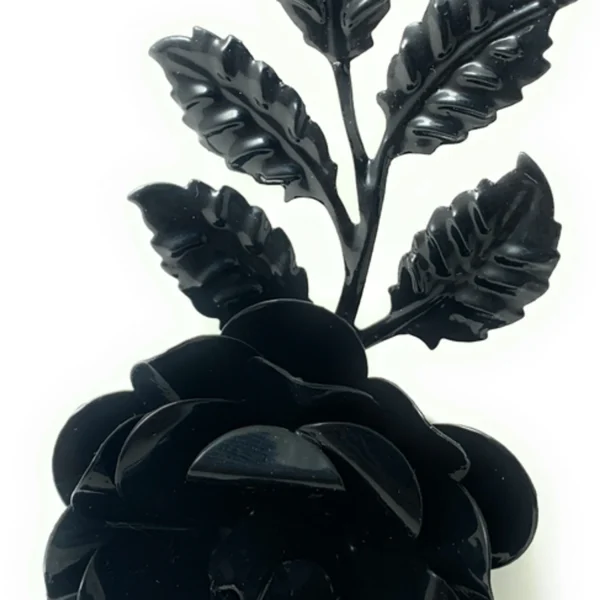 Vibhsa Flower Napkin Rings Set of 4 (Black Rose)