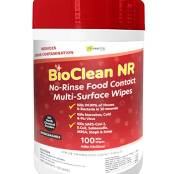 BioClean NR No-Rinse Food Contact Multi-Surface Wipes