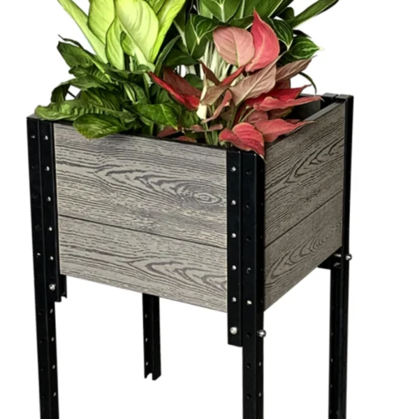 Elevated Planter Box in Grey 17" L x 19" W x 28" H